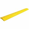 Plastics-R-Unique 21072SBYL 2'' x 10'' x 6' Yellow Plastic Speed Bump with Channels 46621072SBY